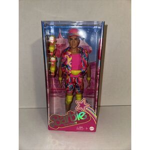 Barbie The Movie Ryan Gosling Face Sculpt Ken Doll in Inline Skating‎ Outfit